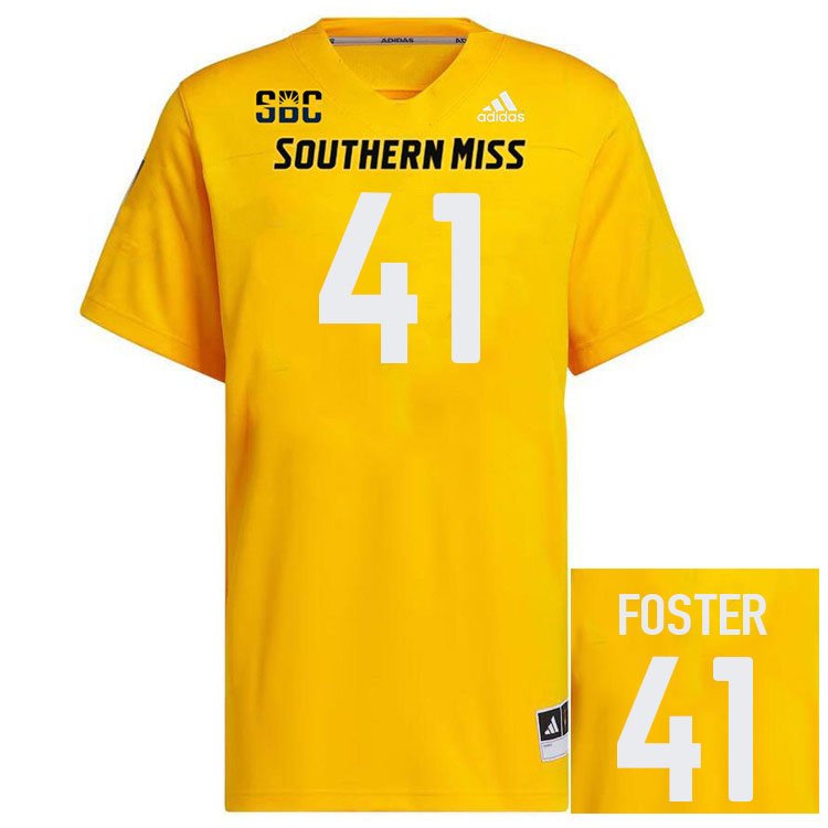 Southern Miss Golden Eagles #41 Ahmere Foster Football Jersey Stitched-Gold Southern Miss Golden Eagles #41 Ahmere Foster Football Jersey Stitched-Gold